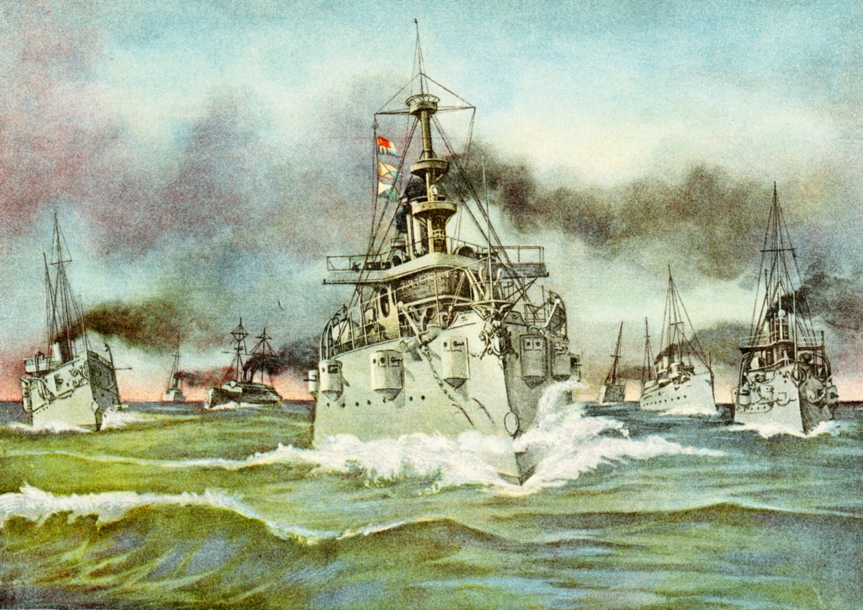 Flying Squadron of the United States Navy during the Spanish-American War, 1898 by American School