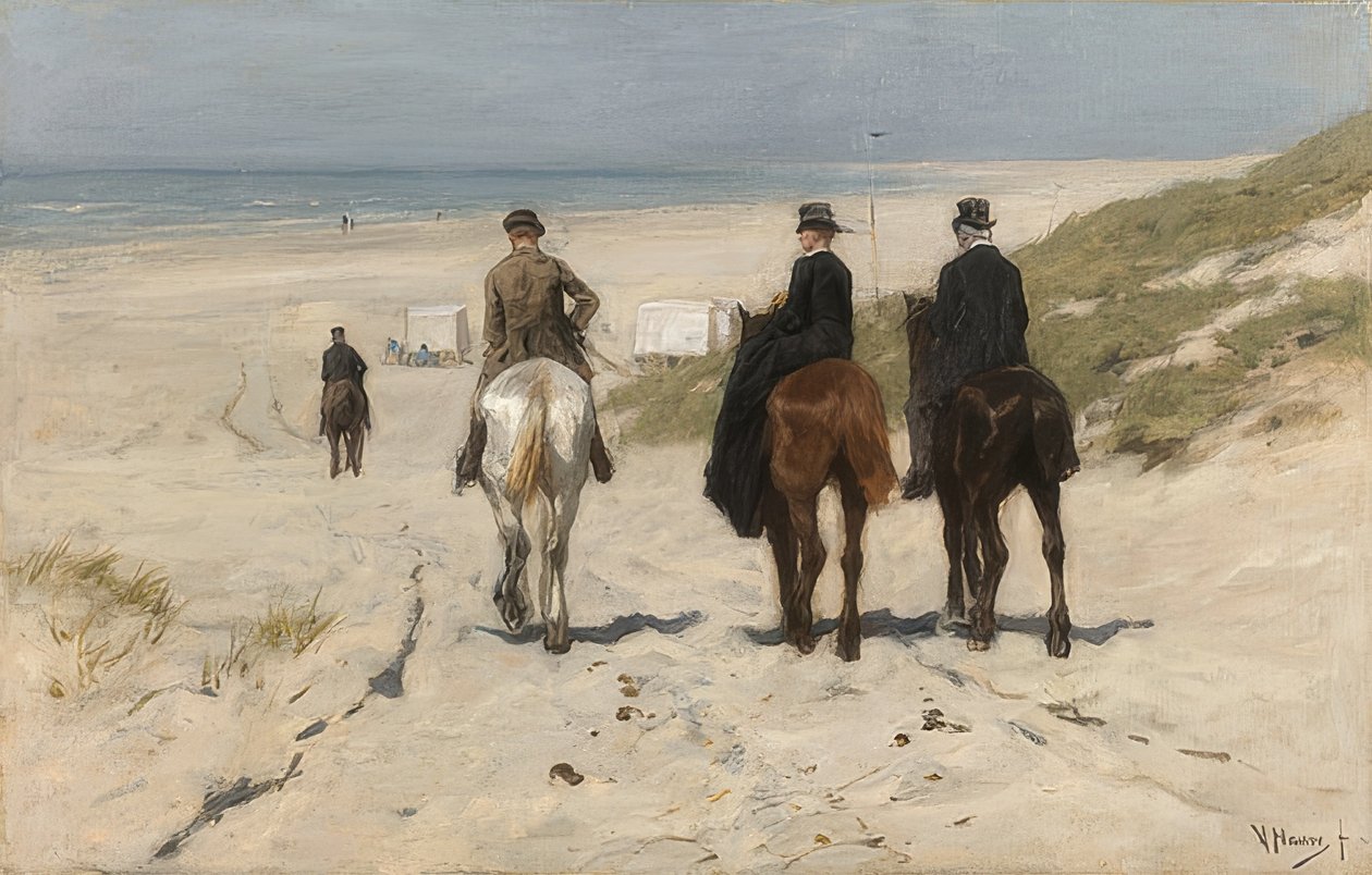 Ride on the Beach. 1876 by Anton Mauve