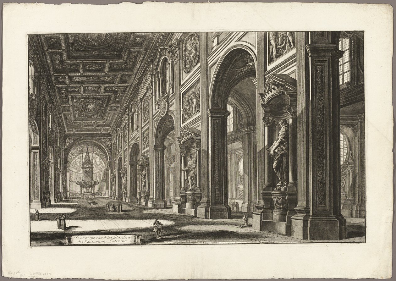 Interior view of the Basilica of St. John Lateran, from Views of Rome by Giovanni Battista Piranesi