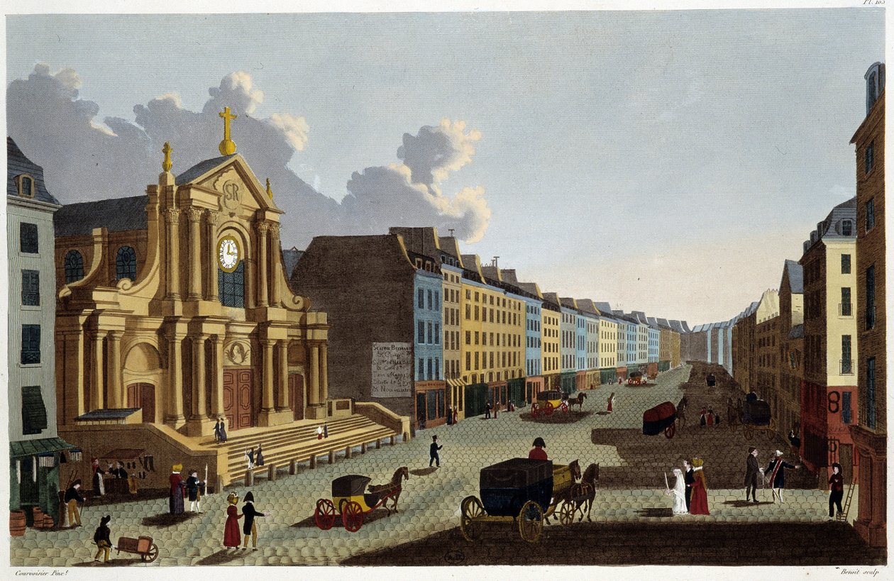 Eglise Saint-Roch, circa 1820 - in 