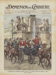 The President of the French Republic in Italy, His Arrival in Piazza del Quirinale, Rome