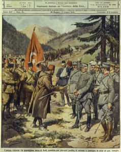 Italo-Turkish or Libyan war (1911-1912), Turkish army surrenders and gives up weapons to the Italian General Ameglio at Rhodes, May 26