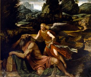 Elijah Asleep is Straightened by an Angel