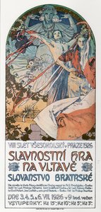 8th Sokol Festival in Prague Poster, 1925