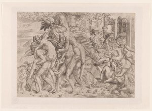 Amphinomus and Anapias Rescuing Their Parents from the Fire of Catania