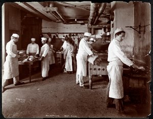 The meat house at Hotel Delmonico, 1902