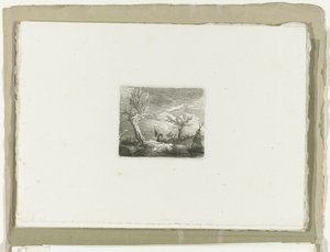 Man with Fishing Net in a Storm