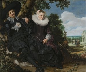 Portrait of a Couple, likely Isaac Abrahamsz Massa and Beatrix van der Laen. Around 1622