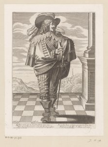 Nobleman Standing on a Terrace, with a Landscape in the Background