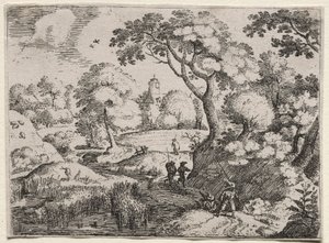 Six Landscapes: Path Between Swamp and Wooded Bank