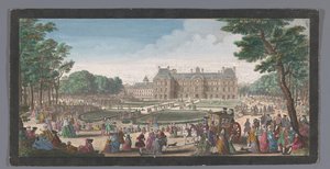 View of the Palais du Luxembourg in Paris Seen from the Garden