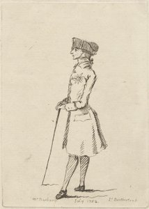 Study of a Man with Stick Wearing the Order of the Garter