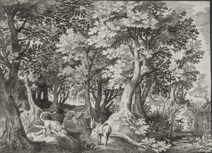 Landscape with the Disobedient Prophet Being Consumed by a Lion