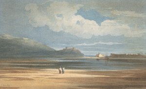 Harlech Castle across the Traeth Mawr, 1800-1842