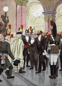 Banquet of the Mayors of France (Banquet of the Mayors of France on the 18th August of 1889 at the City Hall of Paris, Invited to Celebrate the Great Exhibition) Illustration by Louis Charles Bombled