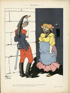 Illustration of Louis Vallet in Le Rire, 02/03/12 - Preamble - Army, Prostitution