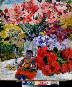 Flowers and a doll