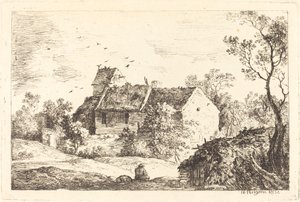 House with a Dovecote in a Rolling Landscape