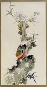 Pheasant - watercolour, by Onishi Keisaie