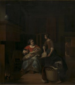 A Housewife Instructing Her Maid