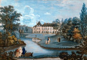View of the Facade and the Park of the Castle of Malmaison