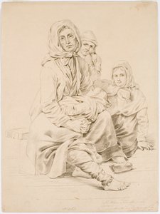 Dalarna Beggar Family, Woman with Three Children