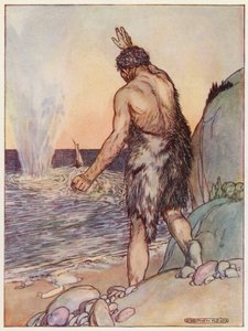 Polyphemus hurled, A great rock