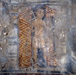 Fresco in Agios Georgios Church, Plemeniana, Crete, Greece