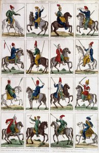 Russian Arm Horsemen - engraving