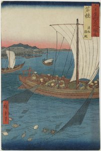 Flatfish Netting and Fish Boats, Wakasa Province, September 1853