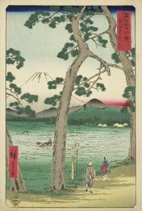 Mount Fuji Seen from the Left on the Tokaido, from the series "Thirty-six Views of Mount Fuji"