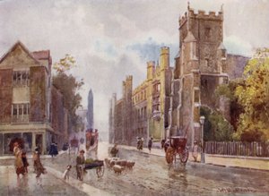 St Botolphs Church and Corpus College from the Steps of the Pitt Press, Trumpington Street