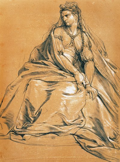 The actress Adrienne Lecouvreur in title role of Andromaque by Jean Racine