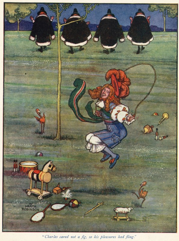 Charles Cared Not a Fig, So His Pleasures Had Fling by William Heath Robinson